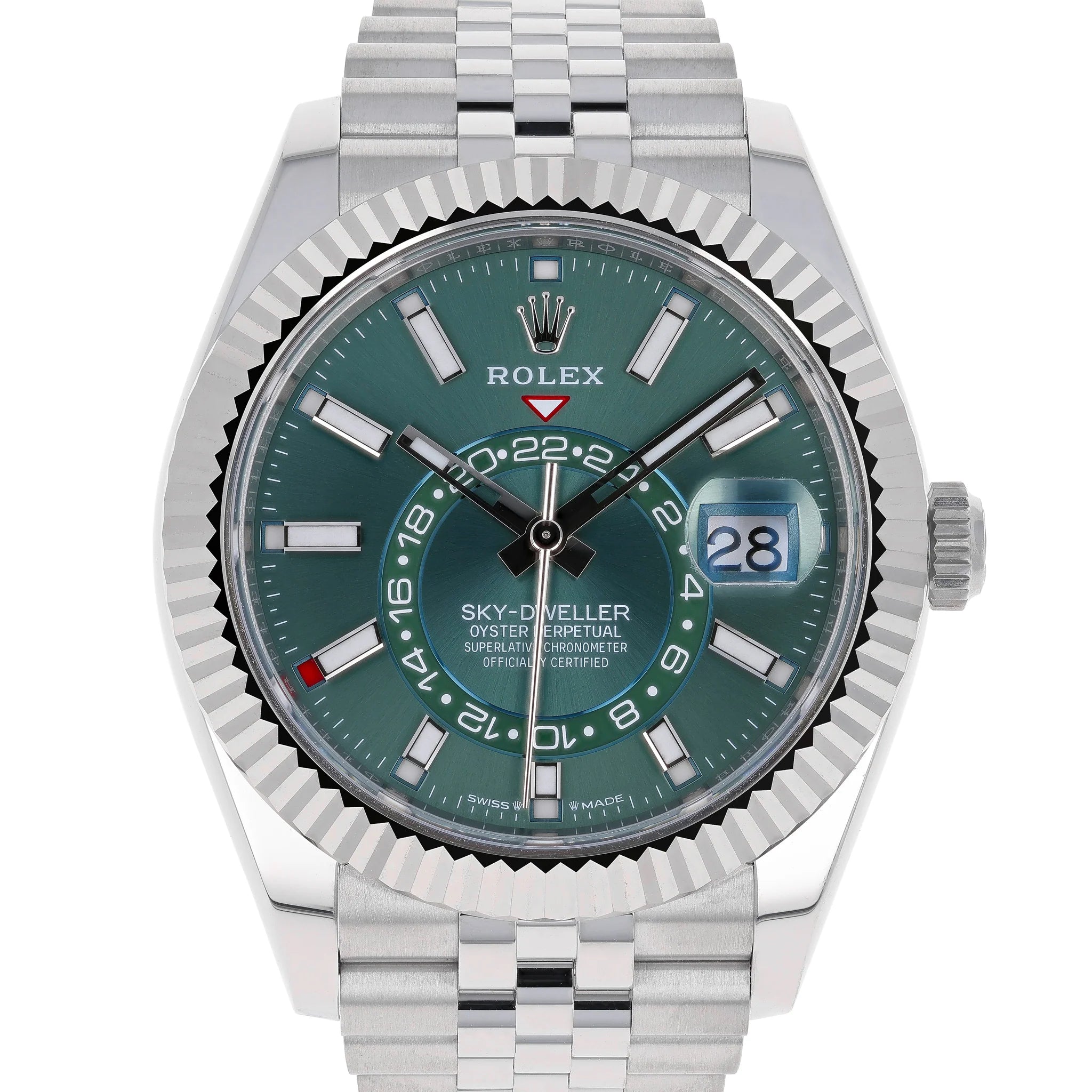 Rolex Sky-Dweller 336934 Green NEW Jubilee Steel 42 mm