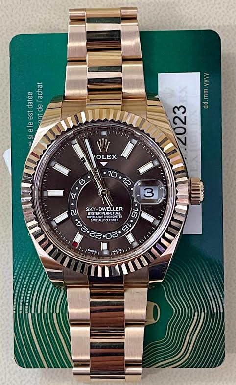 Rolex Sky-Dweller Chocolate 42mm Rose Gold 2023