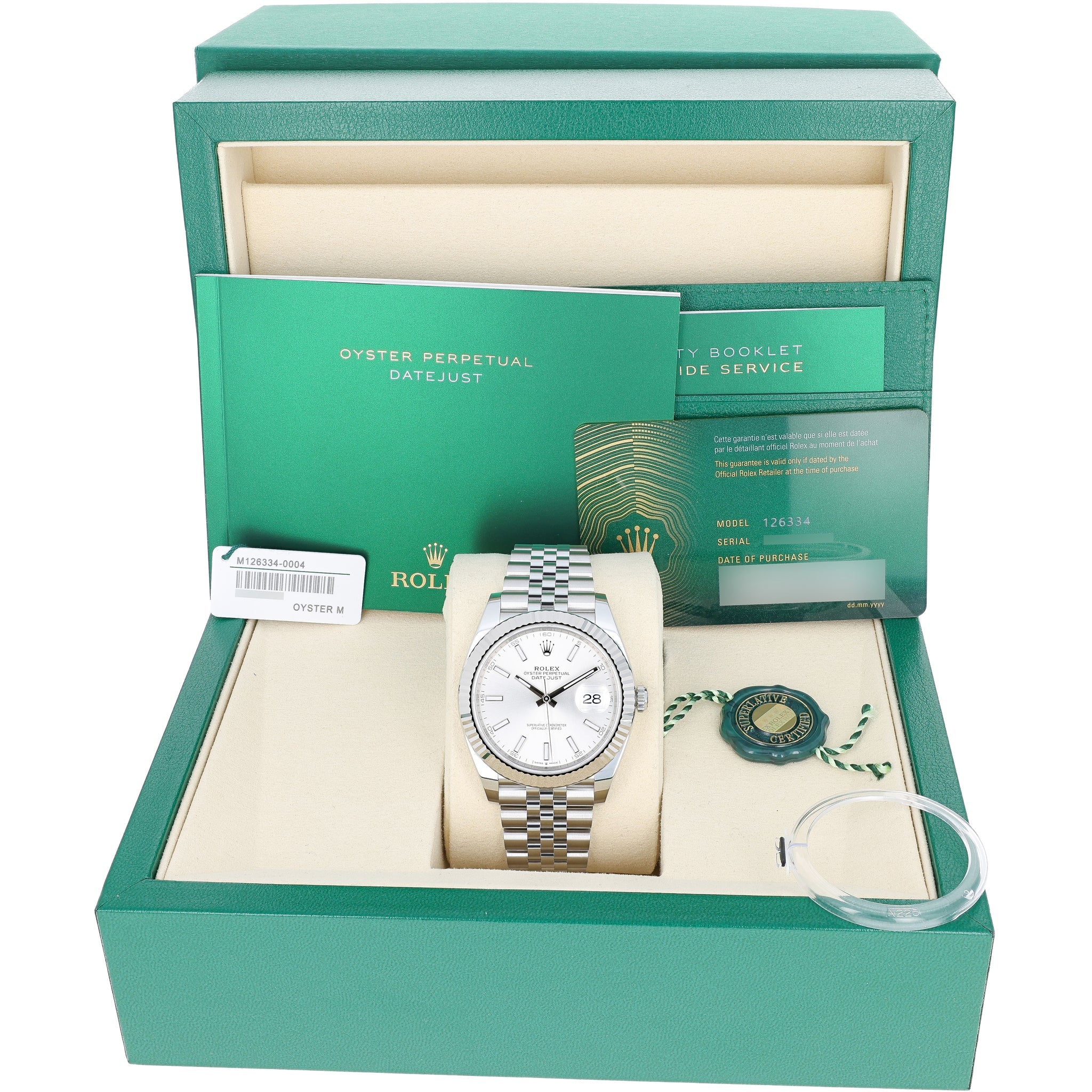 Rolex Datejust 41 mm 126334 Silver NEW Jubilee