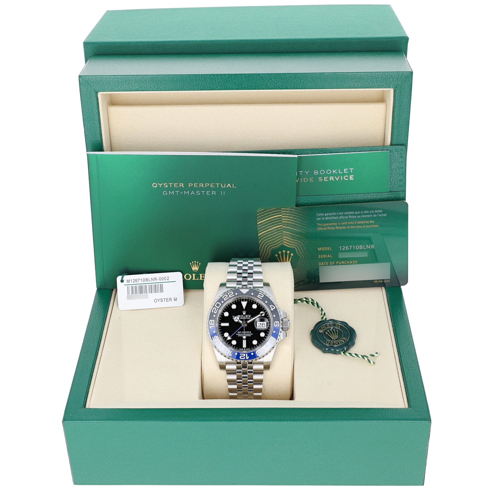 Rolex GMT-Master II 126710BLNR NEW Jubilee Batman 40 mm