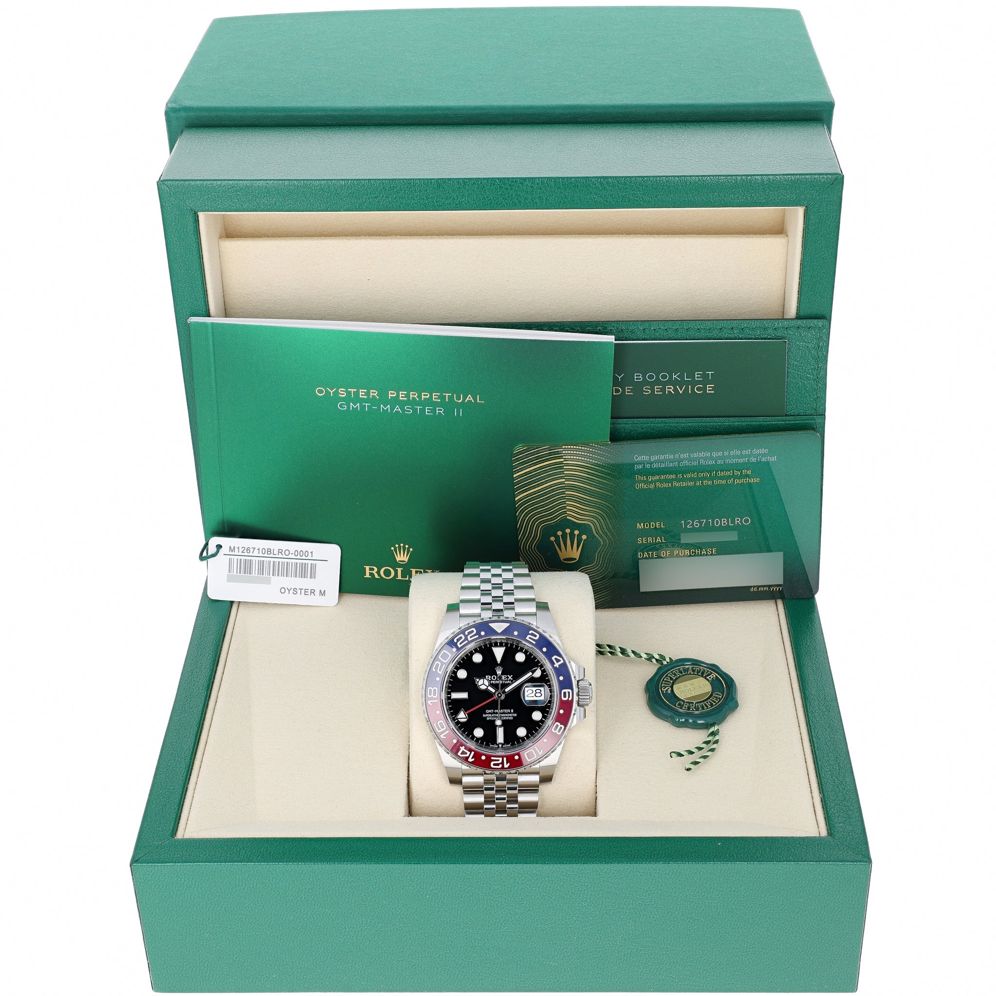 Rolex GMT-Master II 126710BLRO Pepsi NEW Jubilee Steel 40 mm