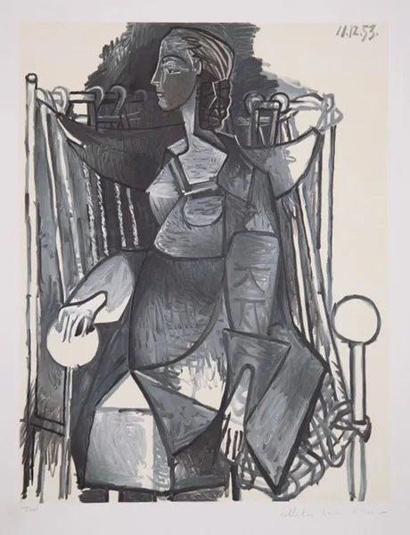Femme Assise Dans Un Fauteuil Tresse by Picasso