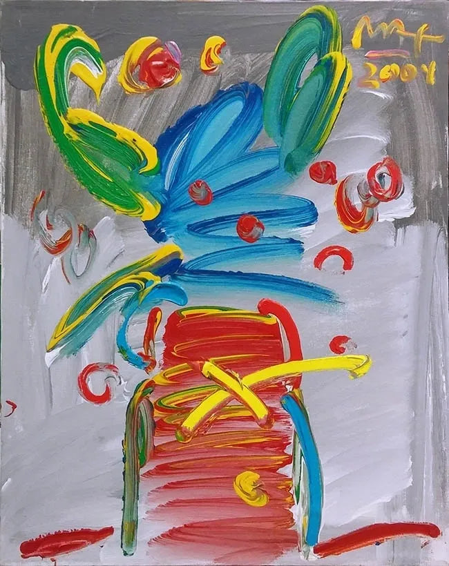 Flower Vase (Red) by Peter Max