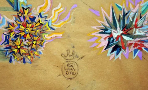 Christal Monuments In a Landscape by Salvador Dali