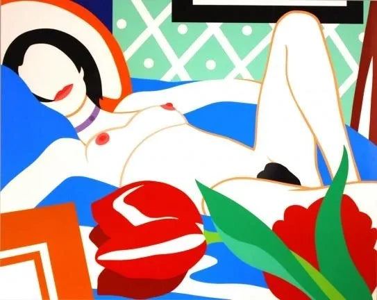 Monica Nude With Tulips by Tom Wesselmann