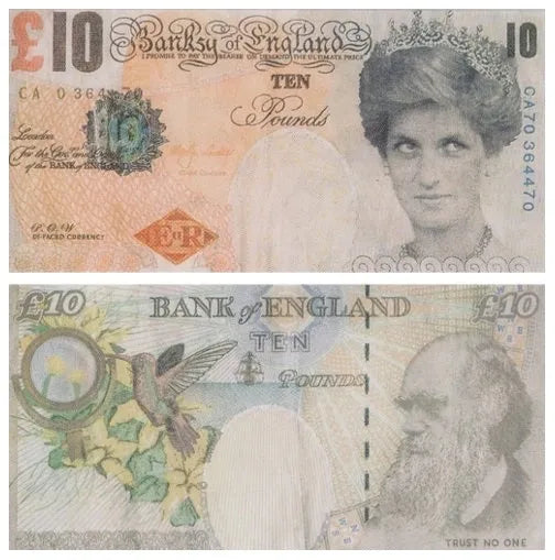 Di-Faced Tenner (GBP Note) by Banksy