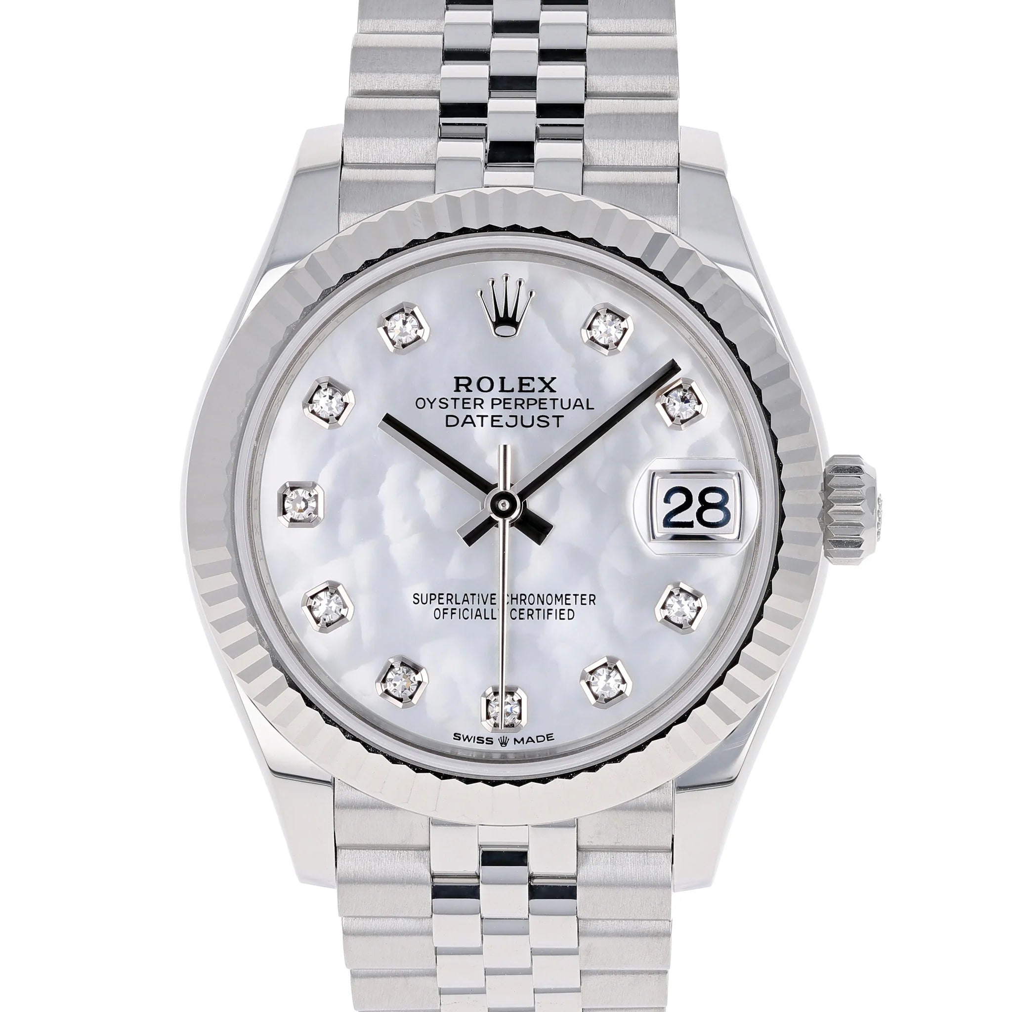 Rolex Datejust 31 mm 278274 Mother of Pearl NEW MOP White Diamonds Jubilee