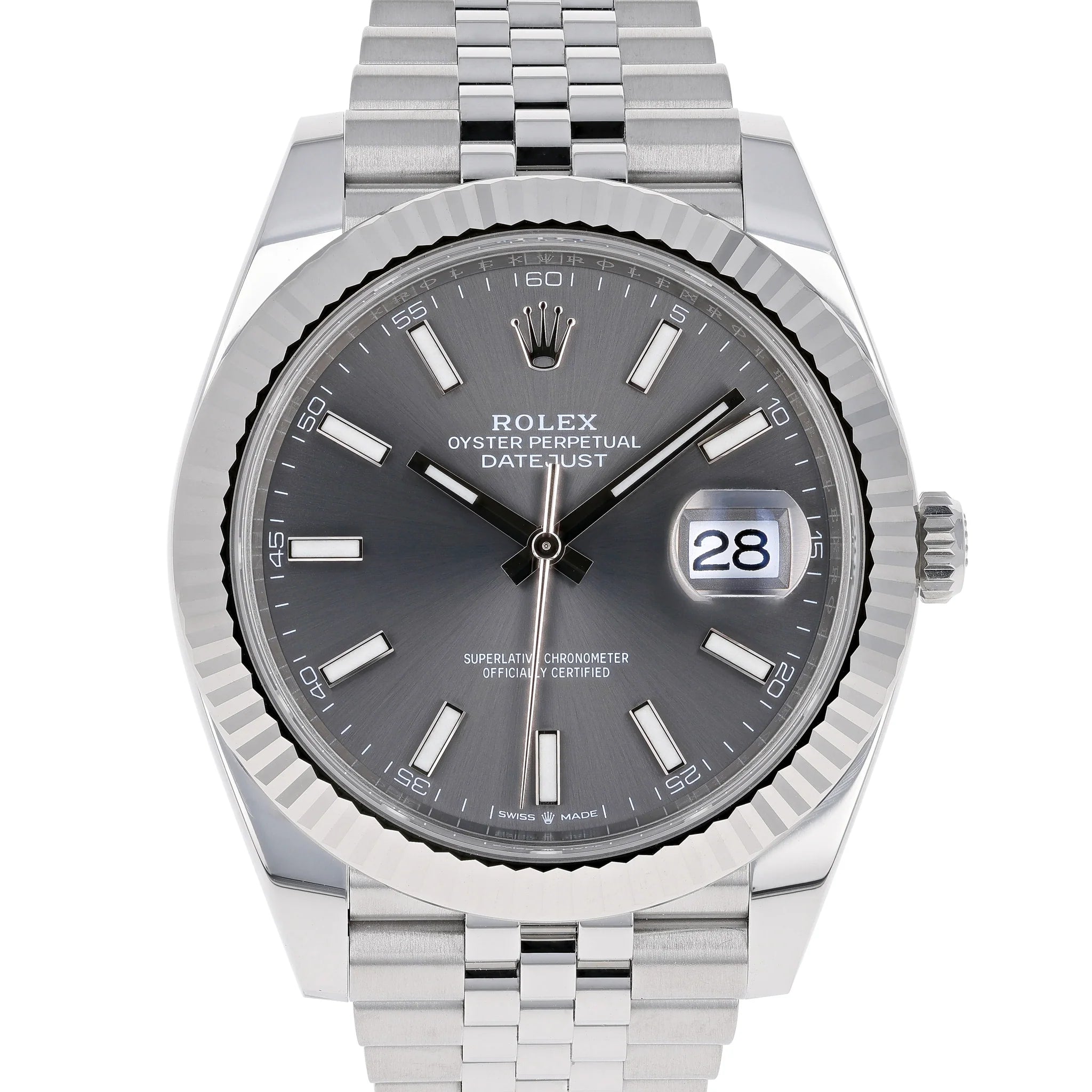 Rolex Datejust 41 mm 126334 Slate NEW STICKERS Rhodium Jubilee