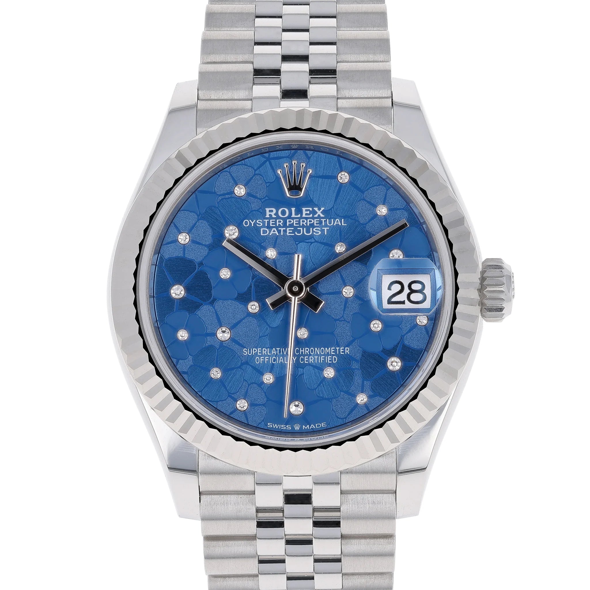 Rolex Datejust 31 mm 278274 Blue Floral NEW Motif Diamonds Jubilee