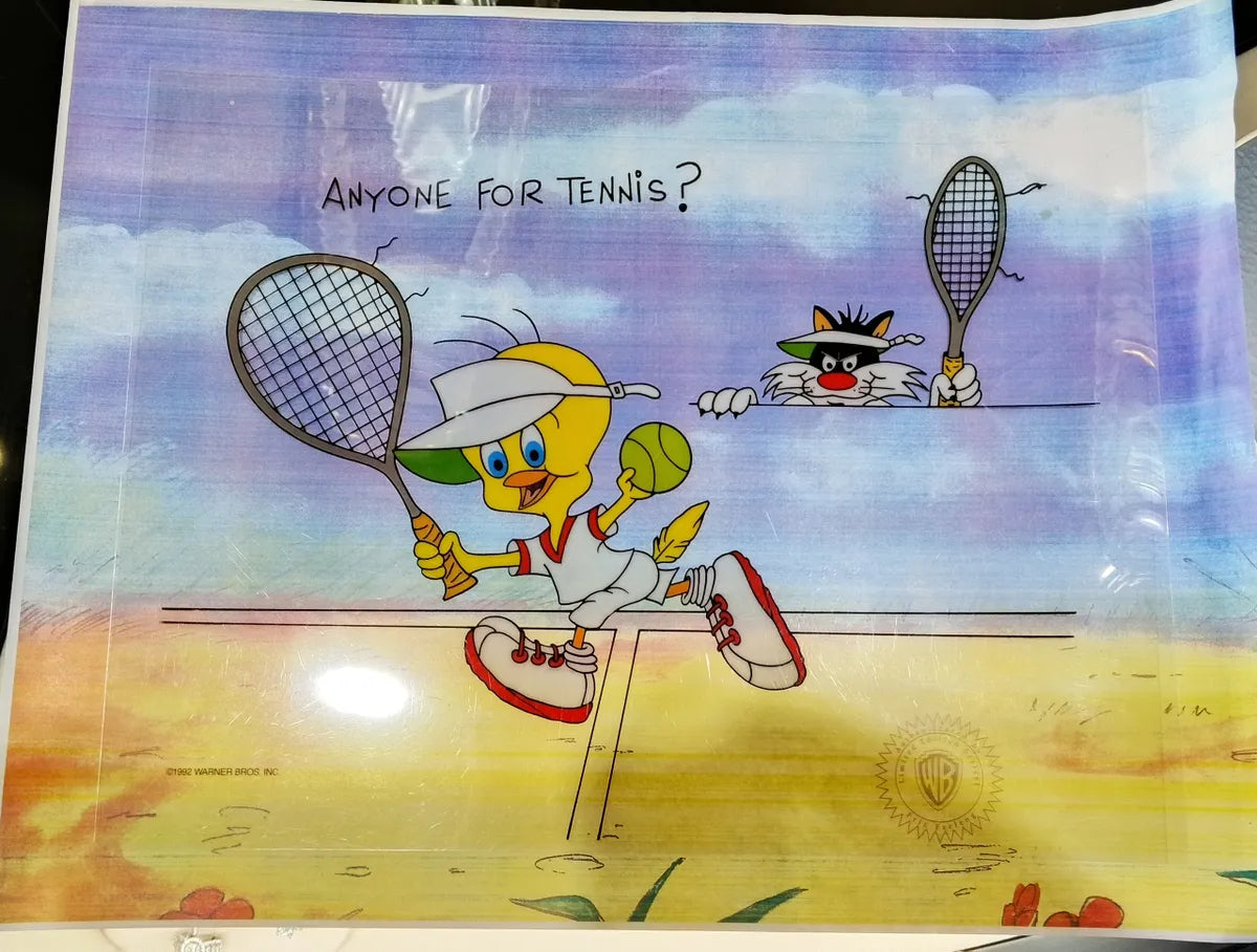 Sylvester & Tweety Bird: Anyone For Tennis (sericel) by Friz Freleng
