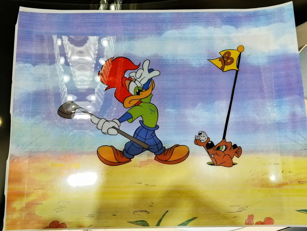 Woody Woodpecker, Hole In One (sericel) by Walter Lantz