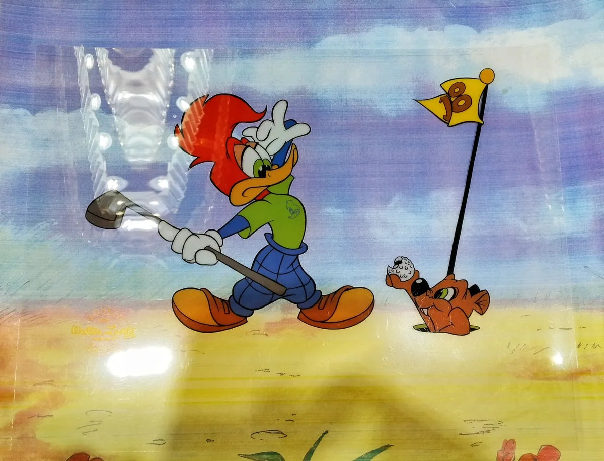 Woody Woodpecker, Hole In One (sericel) by Walter Lantz