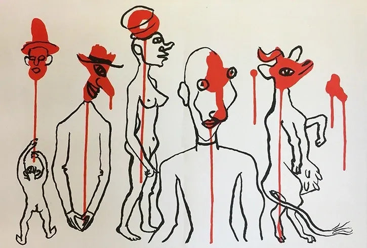 Derriere Le Miroir Circus 4 (Les Gueules Degoulinantes) by Alexander Calder