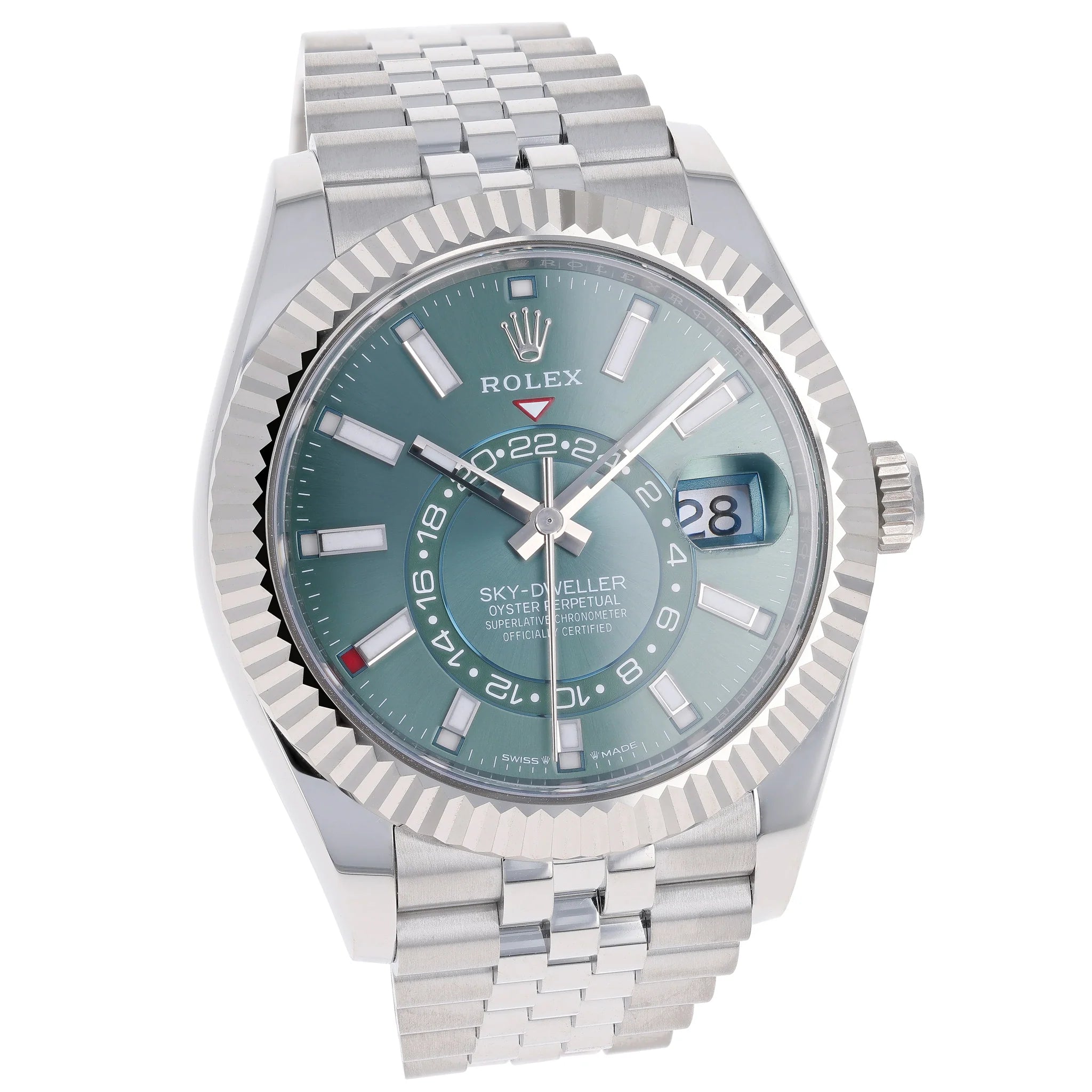 Rolex Sky-Dweller 336934 Green NEW Jubilee Steel 42 mm