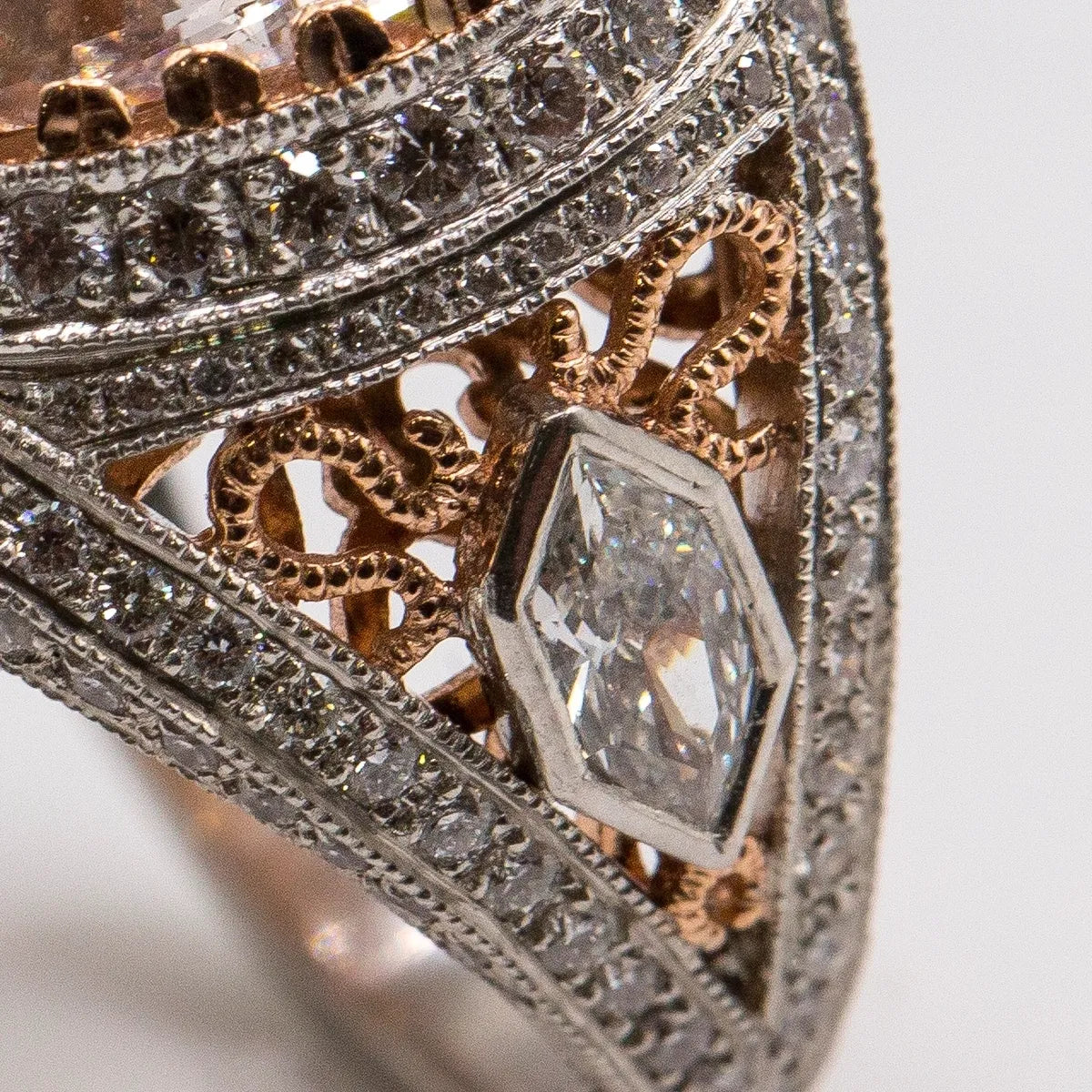 3.60 Carat GIA Cert Pink Diamond/Platinum/18k. Ring by Anthony Gerard DiMaggio