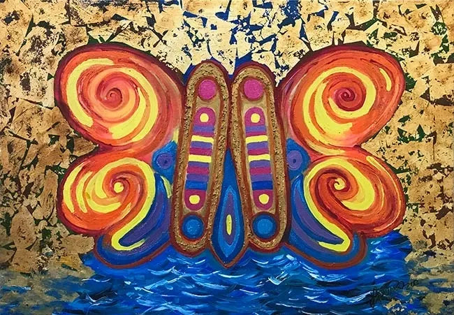 Orange Butterfly by Lorena Romano