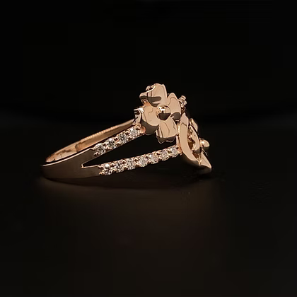 Double Flower Diamond Ring