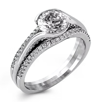Two-Tone Gold Engagement Ring with Diamonds