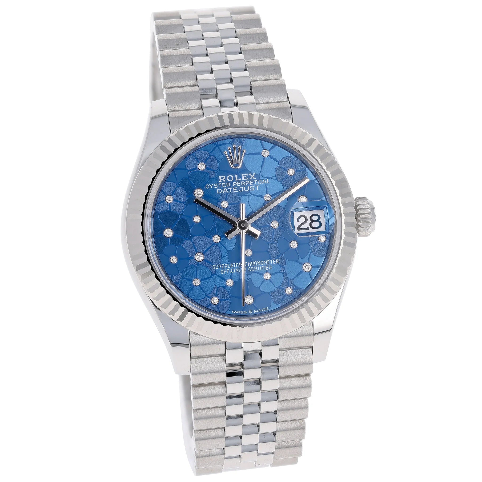 Rolex Datejust 31 mm 278274 Blue Floral NEW Motif Diamonds Jubilee