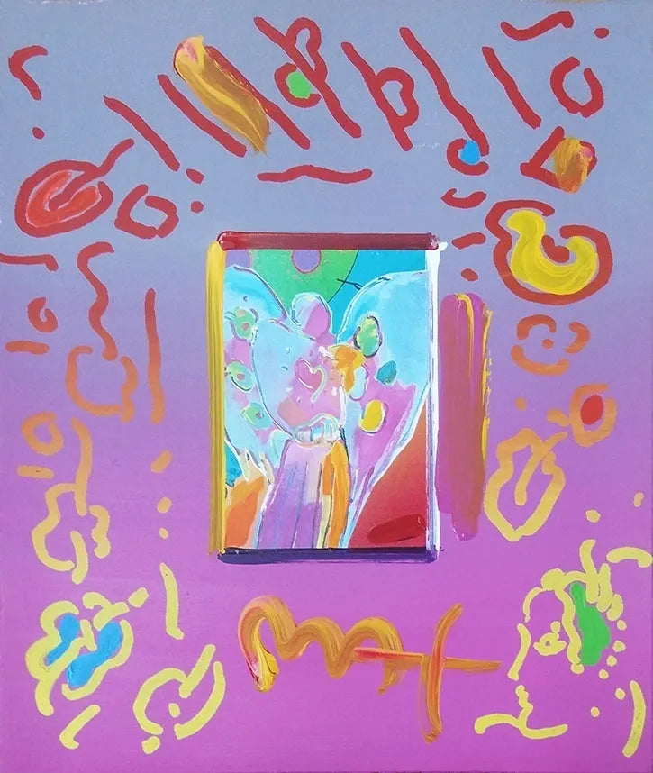 Angel (Overpaint) by Peter Max