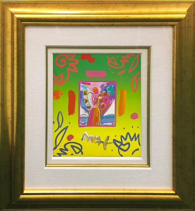 Angel With Heart Collage (Overpaint) by Peter Max