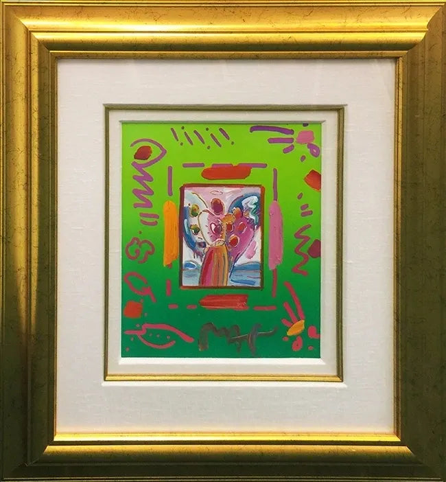 Angel With Heart Collage Ver. II (Overpaint) by Peter Max