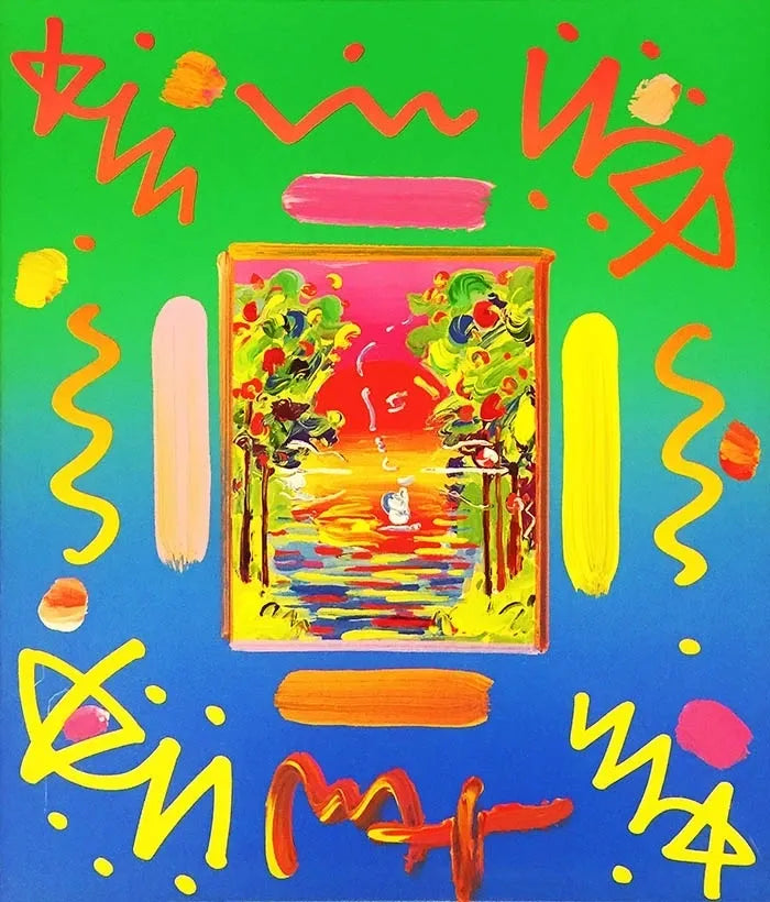 Better World Collage (Overpaint) by Peter Max