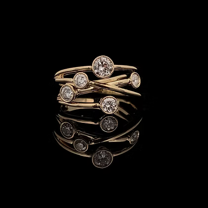 Zeghani Droplet Multi Diamond Band