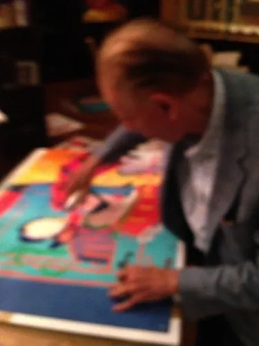 Lady With Degas (embellished) by Peter Max