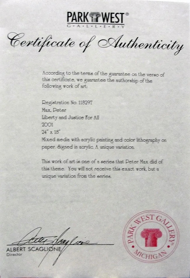 Liberty and Justice For All by Peter Max