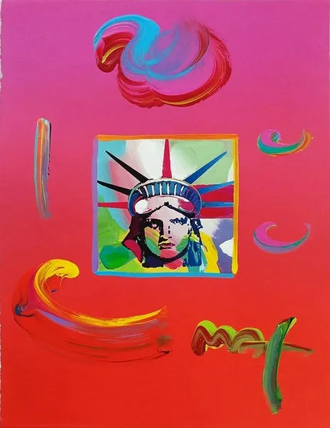 Liberty Head II (Overpaint) by Peter Max