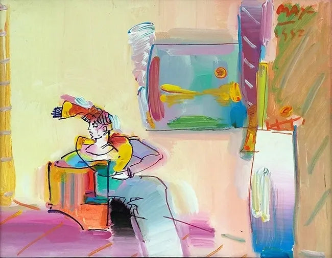 Living Room (Woman) by Peter Max