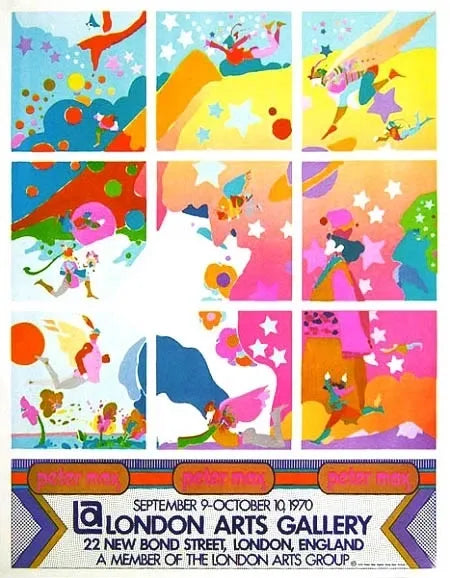 London Arts Gallery Poster by Peter Max