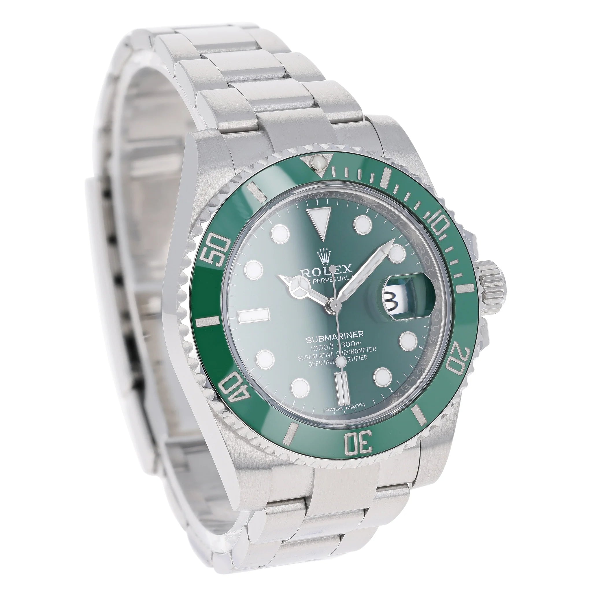 Rolex Submariner Date 116610LV Green Hulk Papers Box Full Set 40 mm