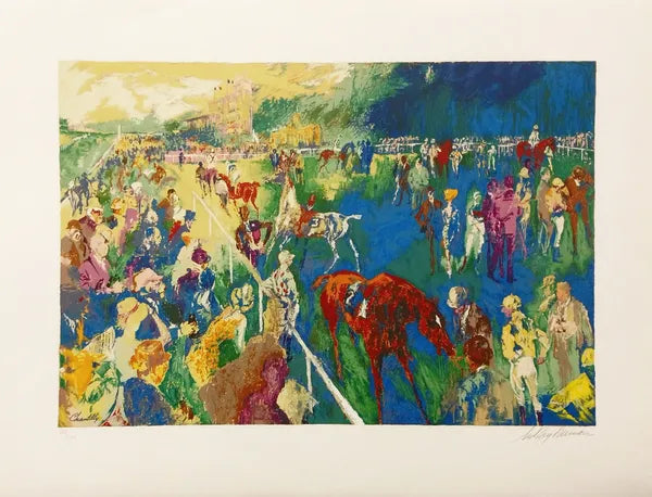 Paddock At Chantilly by Leroy Neiman