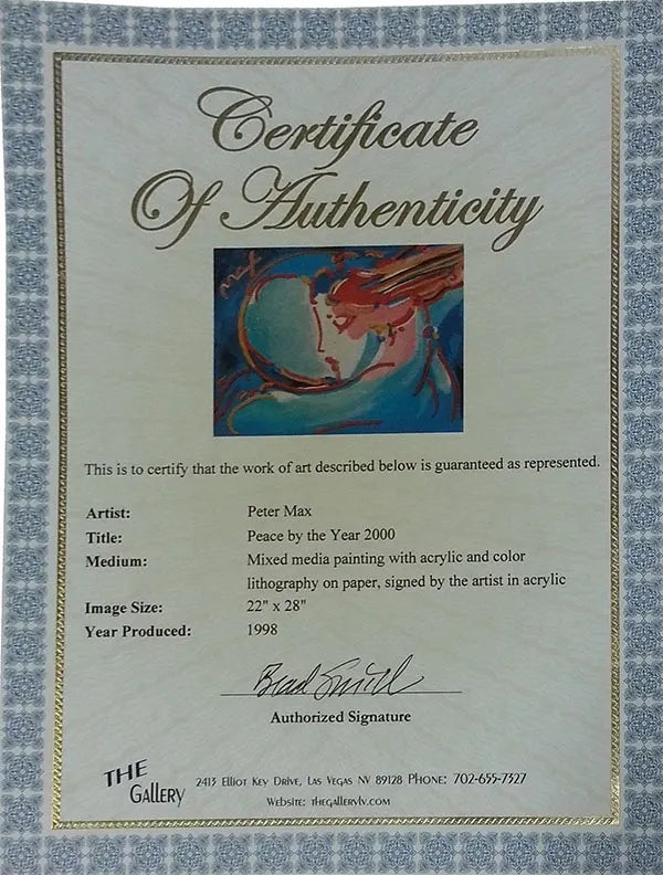 Peace By Year 2000 by Peter Max