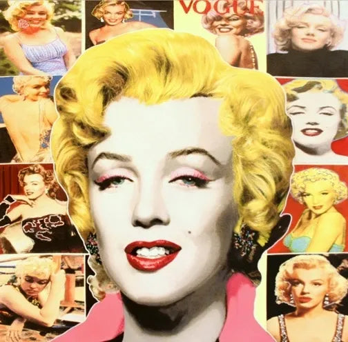 Pop marilyn Collage (White Border) by Steve Kaufman