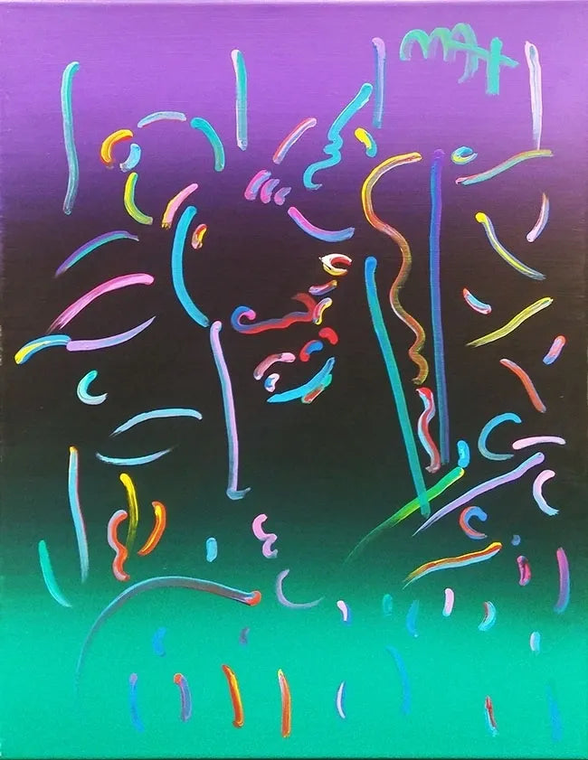 Profile (Purple Green) by Peter Max