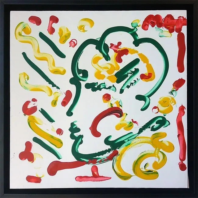 Profile In Yellow, Green & Red by Peter Max