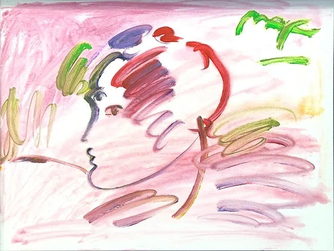 Profile Portrait (Red Hair) by Peter Max