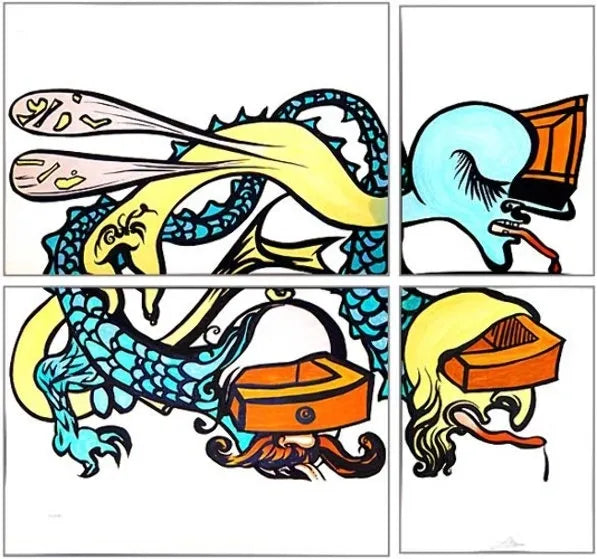 Puzzle Of Life (Idra A Tre Teste) by Salvador Dali