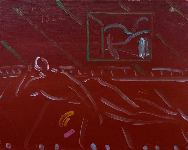 Reclining Nude (Red) by Peter Max