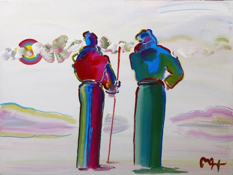 Two Sages, One With Cane Ver. II #3 by Peter Max