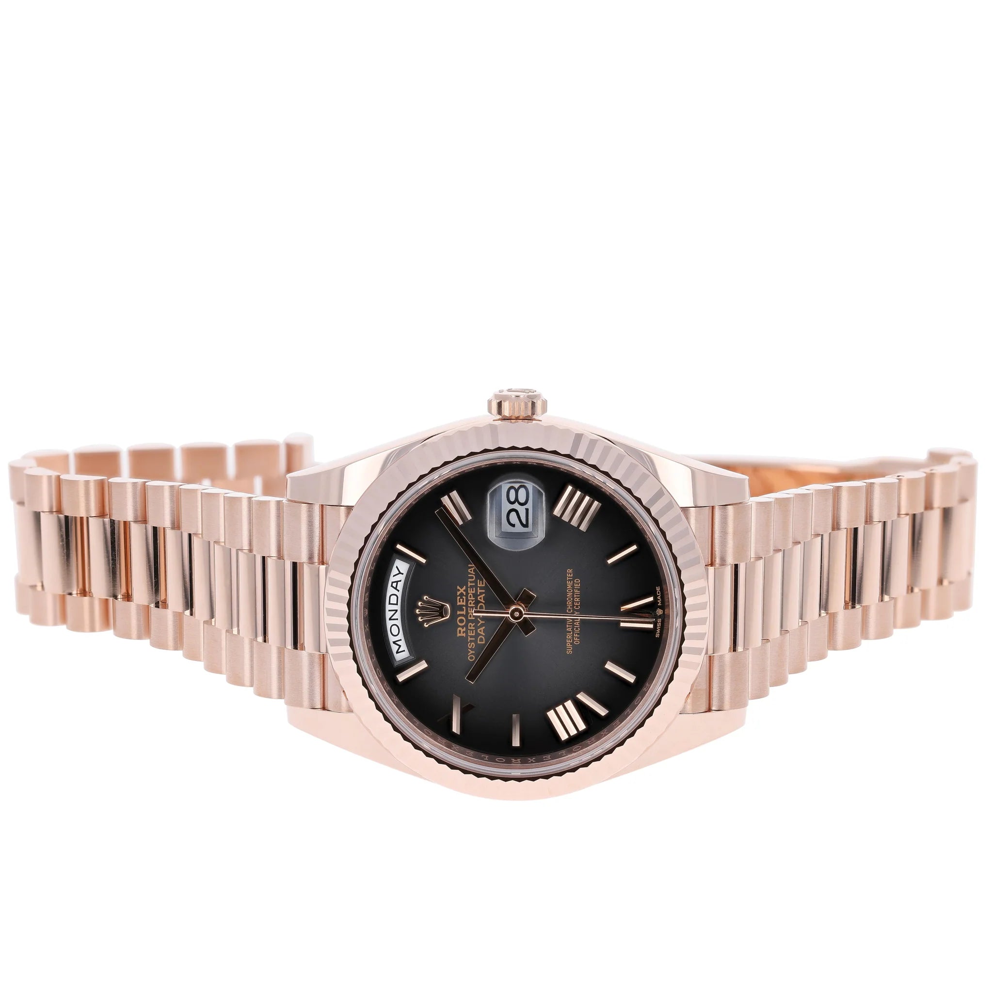 Rolex Day-Date 40 mm 228235 Slate Ombre NEW JULY President Rose Gold