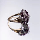 18k 2.50 carats ruby and 0.92 carats diamond pinwheel cluster. Florida estate.