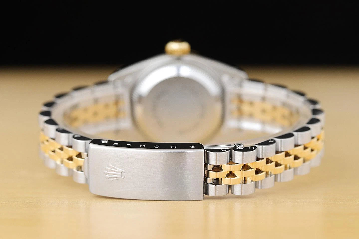 ROLEX LADIES DATEJUST 69173 GRAY ARABIC DIAL 18K GOLD STEEL 2-TONE WATCH