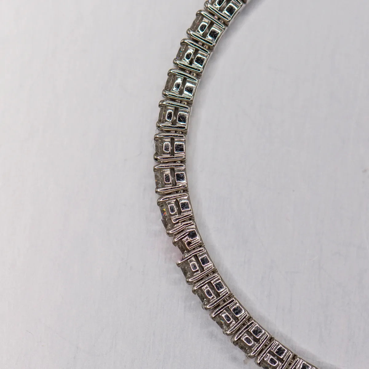 14k White Gold Diamond Flex Bangle Bracelet