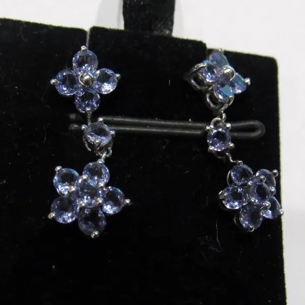 Double-star Tanzanite earrings #J0007