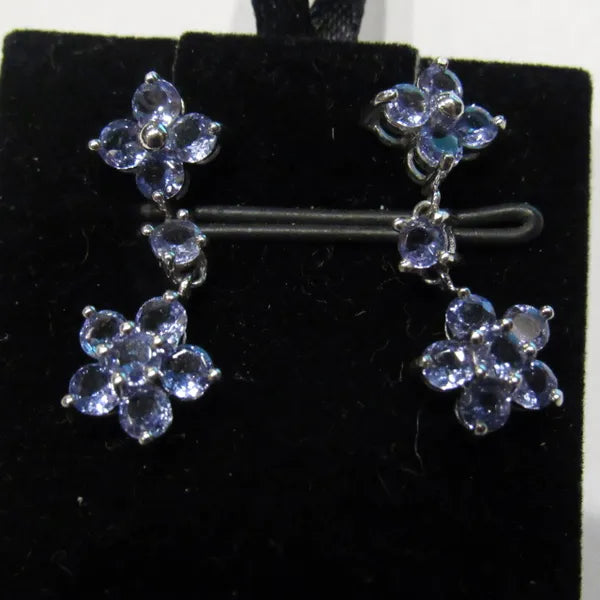 Double-star Tanzanite earrings #J0007
