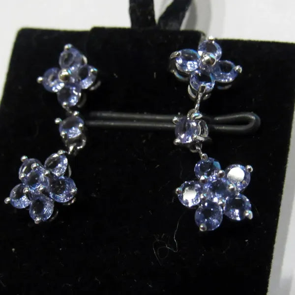 Double-star Tanzanite earrings #J0007
